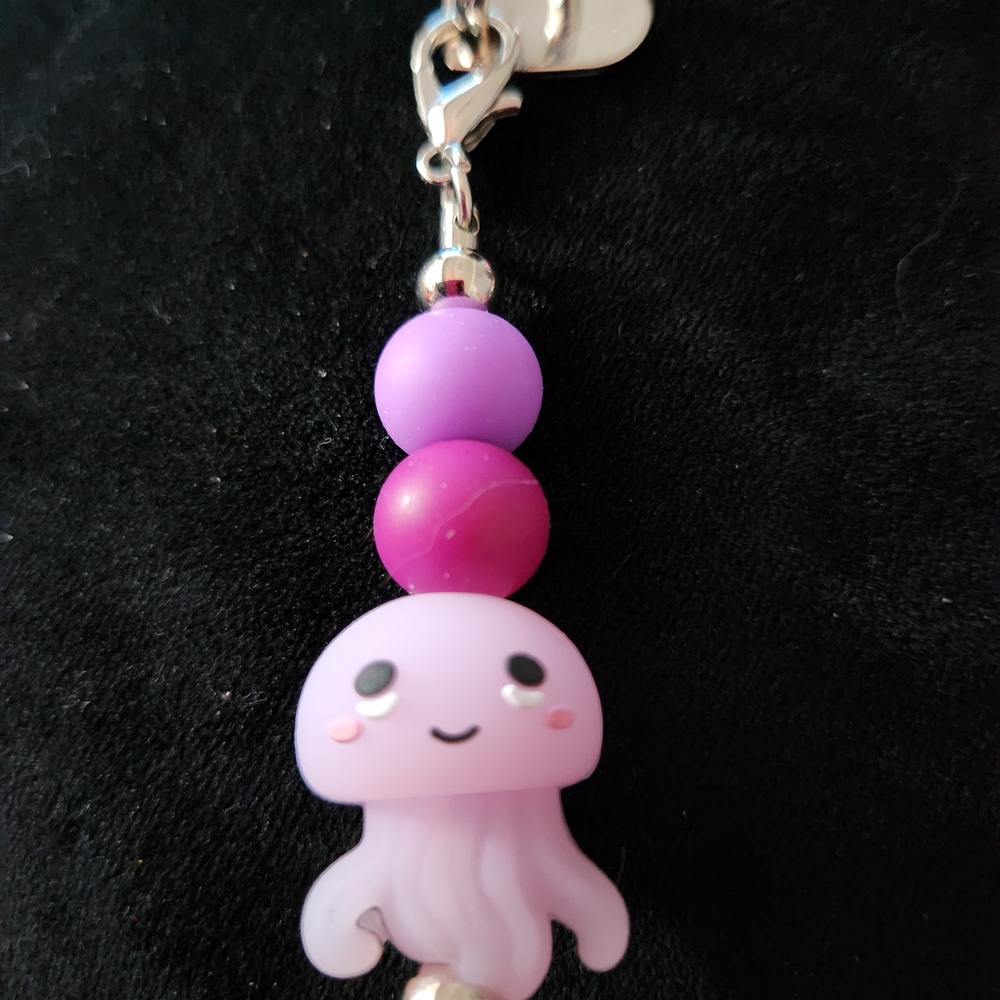 Charming Lavender Jellyfish Tumbler Charm